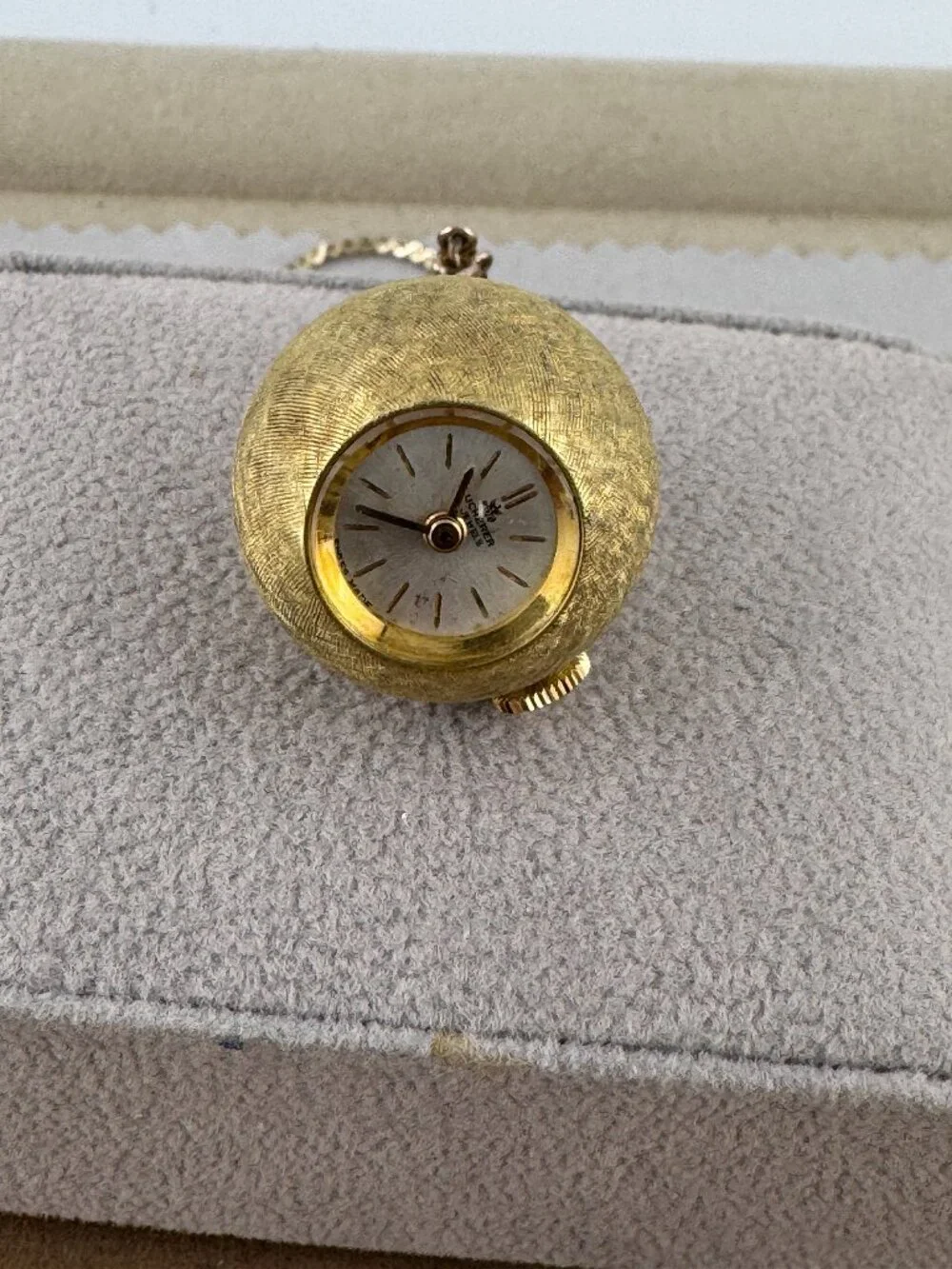 Vintage Bucherer Orb or also called Ball Watch with 30 inch necklace